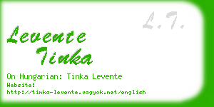 levente tinka business card